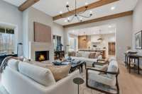 Open Floor Plan Living Room Connected to Kitchen