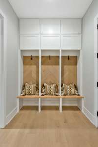 Built In Mudroom for Storage and Organization