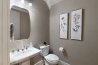Upstairs powder room.