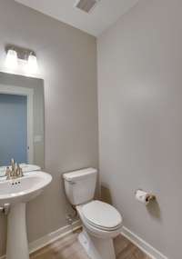 Half Bath in the hallway