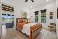 Bedroom #2 is just off the family room and features it's own gorgeous full bathroom