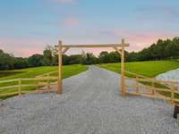 The driveway was specially designed to support the weight of a tour bus