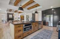 Top of the line custom cabinetry throughout the kitchen