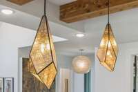 The sellers spared no expense; every lighting fixture is a piece of art