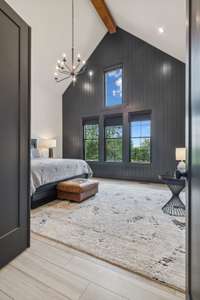 The Primary suite is truly a masterpiece, in it's own right, with soaring ceilings and a breathtaking view