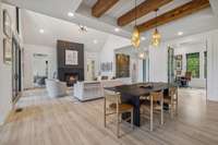 The open concept creates the perfect flow from one space to another
