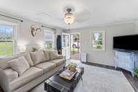 Florida room that leads to the back patio.