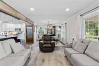 Open concept living in a beautiful renovated space.