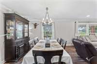 Dining room off of the kitchen and living room is plenty big for a regular size dining room table and has beautiful natural light.