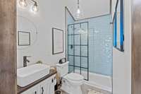 This bathroom was added and is an incredible addition to this home.