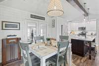 The charming breakfast nook right off the kitchen is the perfect place to hang out in this home.