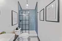 This bathroom was added and is an incredible addition to this home.