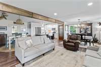 Open concept living in a beautiful renovated space.