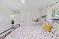 Bedroom 2 had light fixture/fan added to the space when renovated and also has great natural light.