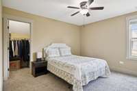 Bedroom 3 offers cozy carpet flooring and a ceiling fan for added comfort. 2028 Martins Bend Dr.  La Vergne, TN 37086