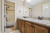 The third bathroom, located upstairs, features a double vanity for added convenience. 2028 Martins Bend Dr.  La Vergne, TN 37086