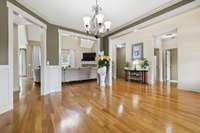 Gleaming hardwood floors add warmth and sophistication to the space. 2028 Martins Bend Dr.  La Vergne, TN 37086