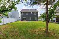 Back view of the home