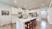Quartz countertops! Lots of cabinets!