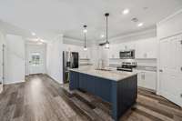 Stainless steel appliances with refrigerator to remain