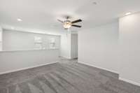 Another view of the recreational room without furnishings