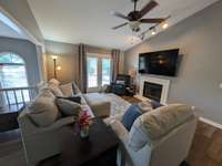Again, wonderful open space, vaulted ceiling and gas fireplace highlight the comfortable common living space.