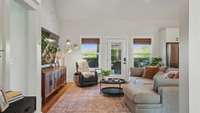 The expansive living areas are the heart of the home.
