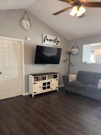 Living Room with Laminate Floors