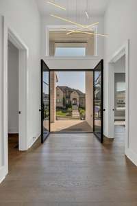 The main entrance looking back through the front door