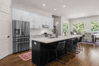 Seating at kitchen island