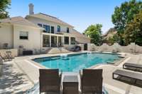 Peaceful setting with a private brick fence