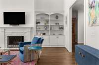 Refinished hardwood floors throughout home