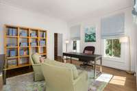 Designated office space with ample natural lighting