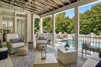 Backyard set up is the ultimate setting for summer lounging or elegant entertaining