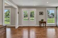 See all the way from  front door to the back door and enjoy the beautiful grounds!