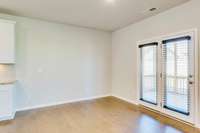 Dining space with access to the screened in porch