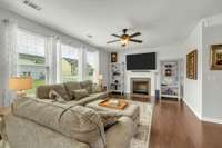 Windows provide lots of Natural Light in the Downstairs Living Room