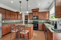 Ample cabinet space for storage and counter space.