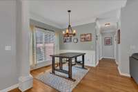 Dining Room with updated lighting