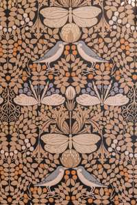 Home is filled with several designer wallcoverings.