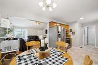 The eat-in kitchen features an overhead fixture to illuminate the eating space.3114 Penny Ln Murfreesboro, TN 37130