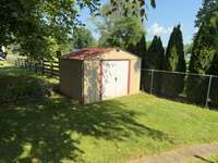 Lawn mower shed.