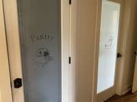 Pantry door and Laundry Room door