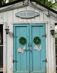 Upscale Chicken living at its best!!! Chicken house to remain :)