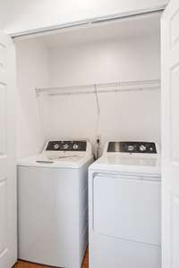Laundry closet. Washer/dryer stay, with acceptable offer.