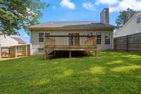 There is a nice deck on the back of the home ready to enjoy this summer. Great area for family cookouts extending your entertainment area.