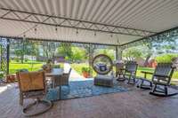 Covered patio for those rainy days when you still want to be outside!