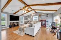 Huge den that is perfect for watching sports or game night!