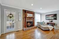 Beautiful fireplace in the living room