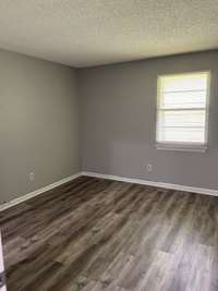 The bedroom is nice and roomy!